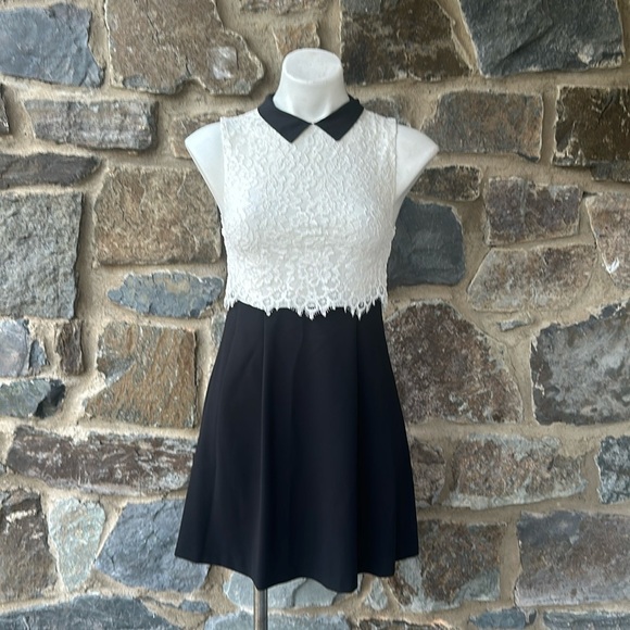 ALICE+OLIVIA Desra lace and crepe dress size 0 - Picture 2 of 10